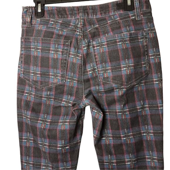 PAIGE Hoxton Ankle Tartan Plaid Jeans  29 - Picture 4 of 9
